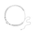 thumbnail image 1 of Crystal Flower Heart Ladies Waist Chain Belt in Crystal Waist Belt Silver, 1 of 9