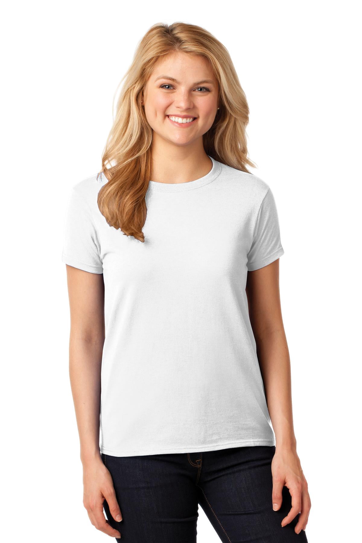 Gildan T-Shirt à Manches Courtes pour Femmes en Coton 100 pour Cent. 5000L