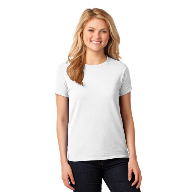Gildan T-Shirt à Manches Courtes pour Femmes en Coton 100 pour Cent - 5000L