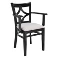 thumbnail image 1 of Beechwood Mountain Curtain Back Dining Arm Chair in Black and Cream, 1 of 1