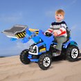 thumbnail image 3 of Costway Kids Ride On Excavator Truck 12V Battery Powered Front Loader Digger Blue, 3 of 10