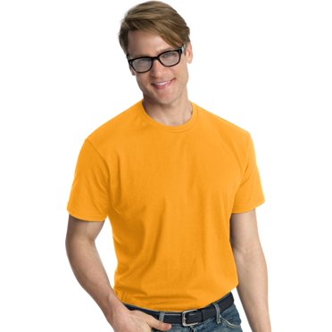 Hanes Nano-T Men`s T-shirt, XXL, Gold