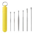 thumbnail image 2 of WREESH Portable Earwax Removal Kit, 6 Pc Stainless Steel Ear Pick Earwax Cleaning Tool, 2 of 2