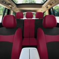 thumbnail image 3 of FH Group Light & Breezy Flat Cloth Car Seat Cover Set For Car Truck SUV Van Burgundy - Rear, 3 of 5