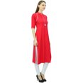thumbnail image 3 of Phagun Mandarin Collar Kurti For Womens Ethnic India Tunic Top Ladies Rayon Kurta, 3 of 7