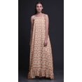 thumbnail image 4 of Bimba Robe de Nuit Rose Saumon2 à Feuilles Florales et Bégonias pour Femmes, Nuisette Imprimée à Bretelles Spaghetti, Robe Maxi, Vêtement de Nuit, Très Grand, 4 of 5