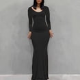 thumbnail image 2 of Ketyyh-chn99 Robes Maxi pour Femmes Grande Taille Robe Mini Robe de Fête Combinaisons Manches à Volants Shorts Robe Mini Noir,2TG, 2 of 5