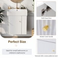 thumbnail image 3 of taoruifang 21.6inch Modern Floating Bathroom Vanity with Ceramic Basin,white, 3 of 5