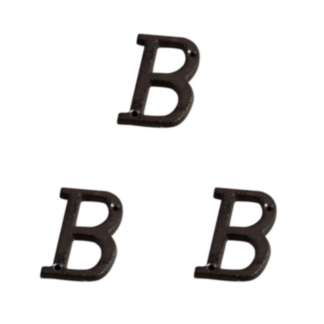 Maytalsory Metal House Number Plaque Durable And Rustproof Easy To Install Metal Letters House Numbers Iron Decoration Doorplate B17--B 3Set