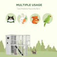thumbnail image 4 of PawHut Large Wooden Outdoor Cat House With Large Run For Play, White, 4 of 9