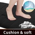 thumbnail image 2 of ORUYROP Memory Foam Bath Mat Large Size 31.5 by 19.8 Inches, Soft and Comfortable, Super Water Absorption, Non-Slip, Thick, Machine Wash, Easier to Dry Bathroom Floor Rug, Black, 2 of 7