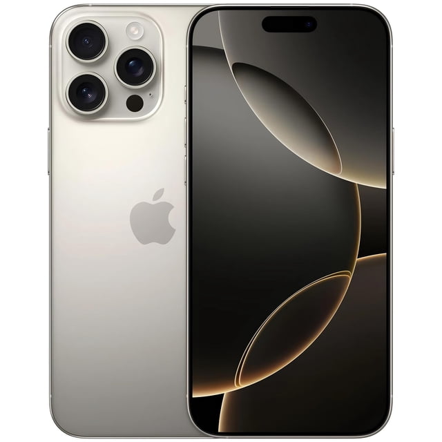 Refurbished Apple iPhone 16 Pro Max - 1TB – Natural Titanium – 48MP Triple Rear & 12MP Front Camera - Fully Unlocked Smartphone - Excellent Condition