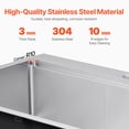 thumbnail image 3 of VEVOR 33" Kitchen Sink Top Mount Single Bowl Drop-In Basin Stainless Steel Bar, 3 of 9
