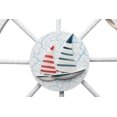 thumbnail image 5 of Nautical Beach Wooden Boat Ship Steering Wheel Fishing Net Shell Home Wall Decor(Sail), 5 of 5