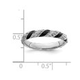 thumbnail image 2 of Black Enamel Band Ring in Polished Sterling Silver, 2 of 3