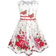 thumbnail image 1 of Girls Dress Butterfly Flower Sundress Party 4-5 Years, 1 of 7