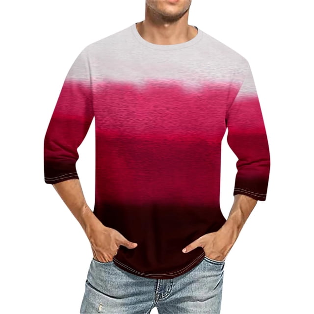 SDNall Shorts pour Hommes Hommes Imprimé Col Rond Décontracté Mode Manches Courtes Blouses Col Rond Chemises Chemises pour Hommes,T-Shirts à Manches Longues pour Hommes,Chemises à Manches Longues pour Hommes