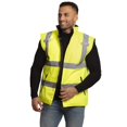thumbnail image 1 of JORESTECH High Visibility Reversible Insulated Safety Vest with ANSI Compliant Reflective Tape Bodywarmer (Large), 1 of 1