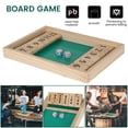 thumbnail image 3 of Pluokvzr ND Shut The Box Dice Game Wooden 4 Player Pub Board Games Number Drinking Board Game Classic Dice Board Toy Family Traditional Math Strategy Tabletop Board Game (GREEN), 3 of 11