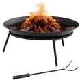 thumbnail image 1 of Outsunny Fire Pit, Portable Firepit with Poker, Black, 1 of 10
