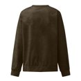 thumbnail image 5 of Pxiakgy Chandail Décontracté à Manches Longues pour Femmes Automne Hiver Col Rond Couleur Unie Café + L, 5 of 5