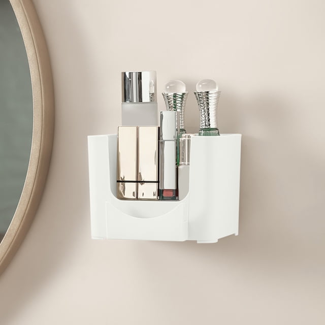 Yhmxh Bathroom Organizer Bathroom Storage Bathroom Kitchen Shelf Cosmetics Storage Box Desktop Organizer No Need To Drill Holes Bathroom Organizer Storage rack