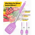thumbnail image 2 of Bundlepro Pack of 2 Silicone Spatulas Turners, Non Stick Slotted and Solid Kitchen Utensils, 2 of 6
