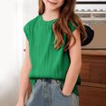 thumbnail image 4 of Timegard Toddler Girls Clothes Cap Sleeve Texture Loose Comfy Top Blouse Solid Color Casual Summer, 4 of 8