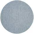 thumbnail image 1 of Safavieh Courtyard Collection Indoor/Outdoor Round Area Rug, Navy and Grey, 6'7' Diameter, 1 of 4