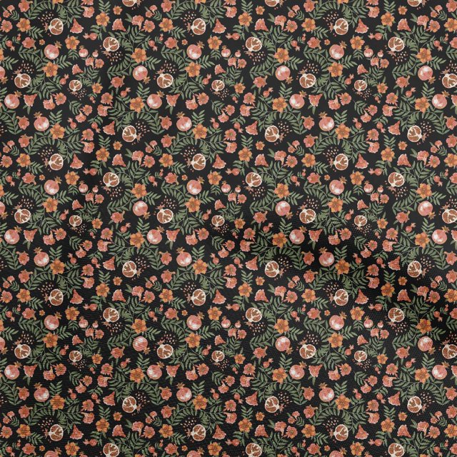 oneOone Viscose Jersey Black Fabric Asian Suzani Sewing Craft Projects Fabric Prints By Yard 60 Inch Wide