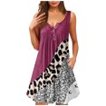 thumbnail image 1 of EGNMCR Robes de Fête pour Femmes Robes d'Été pour Femmes Col Rond Imprimé Sans Manches Tuniques Robes Grande Taille Robes T-Shirt, 1 of 4