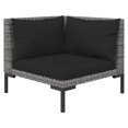 thumbnail image 3 of vidaXL 9 Piece Garden Lounge Set with Cushions Poly Rattan Dark Grey, 3 of 4
