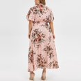 thumbnail image 4 of CHUANK Robes Maxi d'Été Grande Taille pour Invitée de Mariage Robe en Dentelle à Empiècements Épaules Dénudées Longues Robes Manches Courtes, 4 of 7
