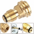 thumbnail image 2 of Qyaukm Propane Tank Adapter, Heavy Duty Conversion Connector with Leak Proof Design, Solid Brass Construction for Grills, Camping Stoves, Rv & Outdoor Heating Equipment, 2 of 8