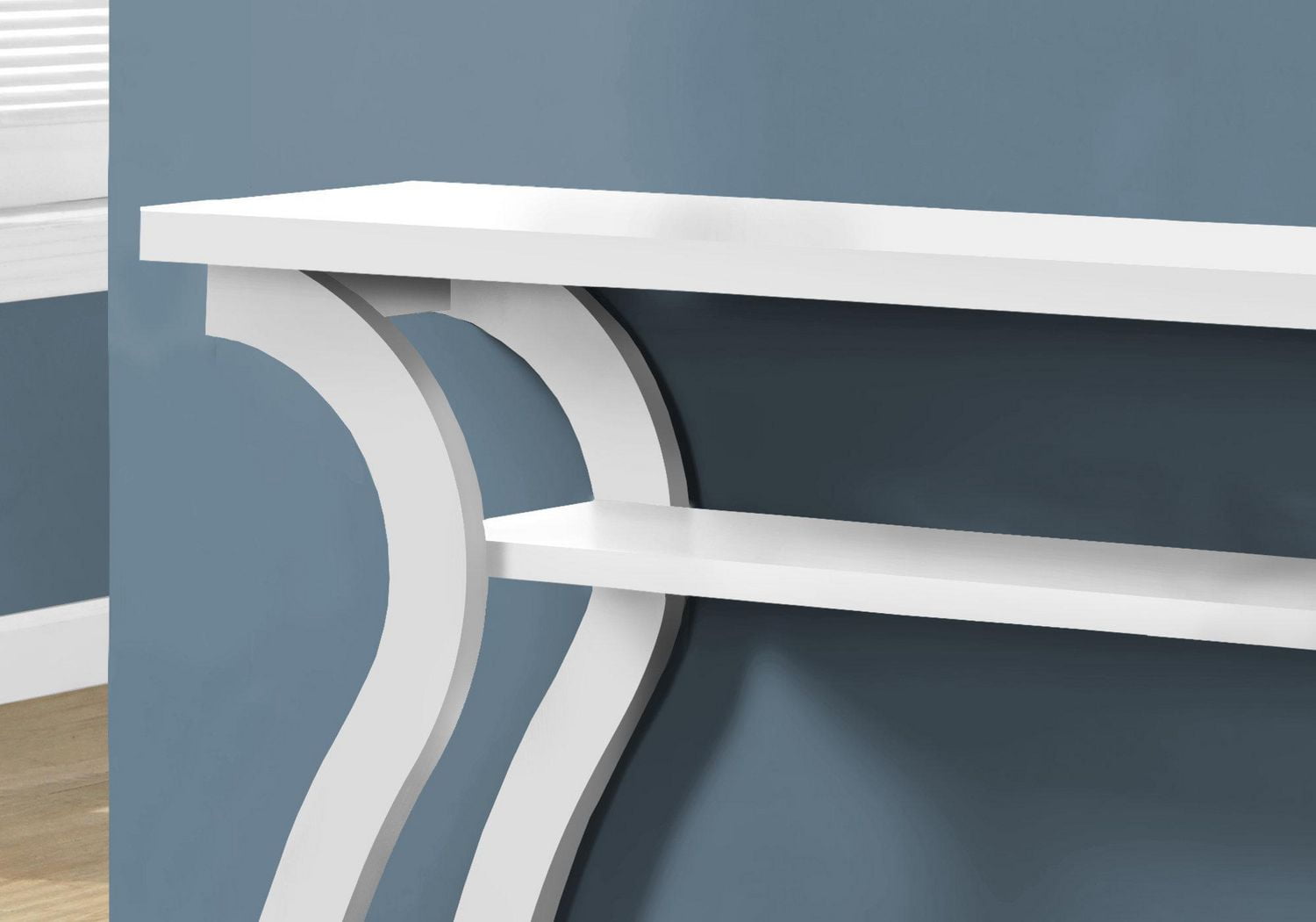 Monarch Specialties Table D'appoint, Console, Entrée, Étroit, Sofa, Salon, Chambre À Coucher, Stratifié, Blanc, Contemporain, Moderne