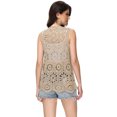 thumbnail image 3 of Women's Floral Crochet Lace Trim Open Front Cardigan, 3 of 5