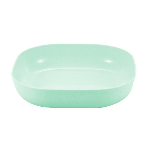 Fruit Serve Dinner Plate Tableware Wheat Straw PP Dinnerware For Dish Fruits Serving Sauce DippingDeep Square Green
