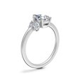 thumbnail image 3 of 0.70 T.C.W Pear Shape Natural Diamond Latest Design Solitaire Wedding Ring for Ladies Solid 14K White Gold Size 8, 3 of 8