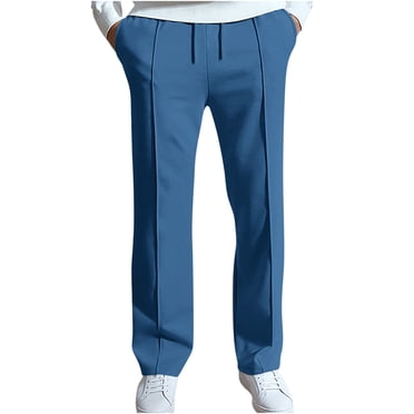 Sweatpants for Men Men's Twill Drawstring Elastic Waist Loose Jogging Pants Casual Overallong Sleeve Sweatpants for Men With Pockets