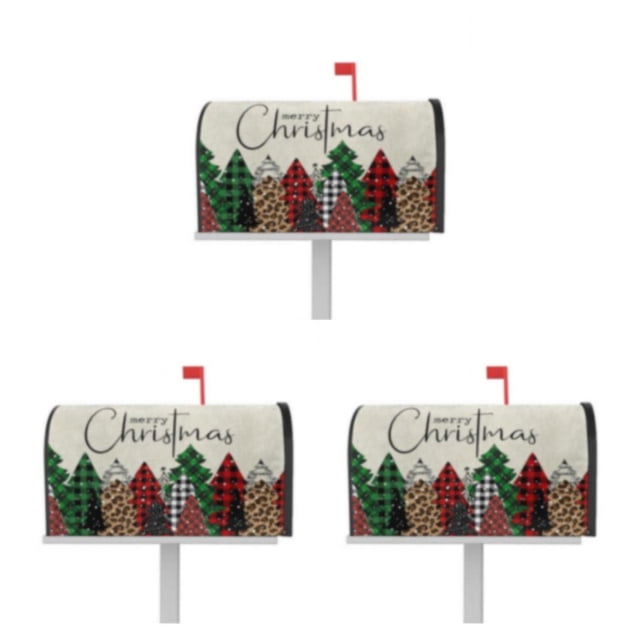Ruiboury Weather-resistant And Robust Couch Cover Easy To Vivid Print Christmas Deer Pattern Mailbox Sleeve Cloth Standard Size YTYH2309040 3Set