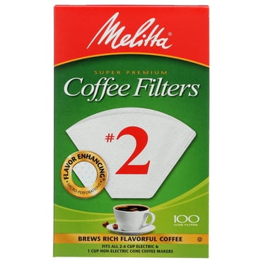 Melitta Filtre à Café Cône Blanc 6 Tasses 100 pk (Lot de 2)