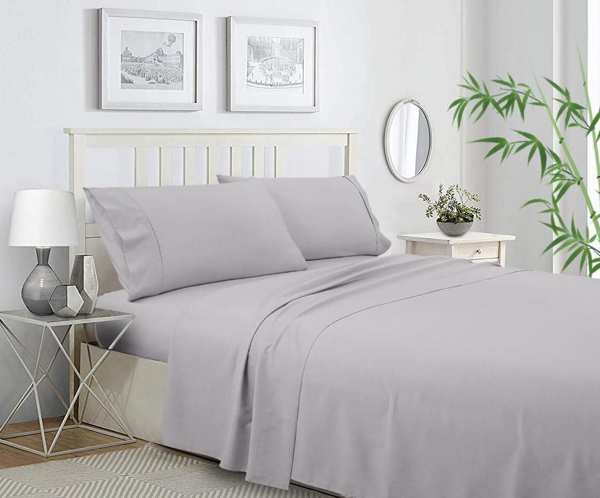 Ensemble de draps en mélange de polyester et bambou
