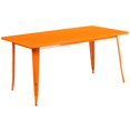 thumbnail image 1 of Bowery Hill Contemporary 31.5" x 63" Metal Dining Table in Orange, 1 of 2