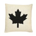 thumbnail image 1 of A Off-White With Black Maple Leaf Cushion, 1 of 1
