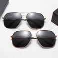 thumbnail image 2 of Polarized Men Driving Cycling Sunglasses Metal Retro Outdoor Sun Shading (Color : D, Size : Medium), 2 of 4