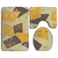 thumbnail image 1 of JSDART Mid Century Modern Futuro 3 Piece Bathroom Rugs Set Bath Rug Contour Mat and Toilet Lid Cover, 1 of 2