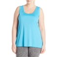 thumbnail image 2 of Just My Size Womens Cool DRI Scoop-Neck Tank Top, 1X, Process Blue, 2 of 5
