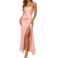 thumbnail image 1 of Puawkoer Robe Formelle pour Femme Invitée de Mariage Robe pour Invitée de Mariage Col en V Ajourée Robes de Cocktail pour Femmes Poches Robe de Nuit de Mariage Design Convenant au Quotidien Longue Robe avec, 1 of 9