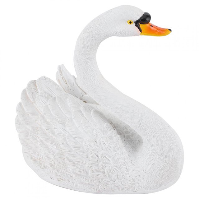 Décor Cygne en Résine, Figurine de Cygne Flottant en Résine, Décoration de Jardin, Performance Puissante
