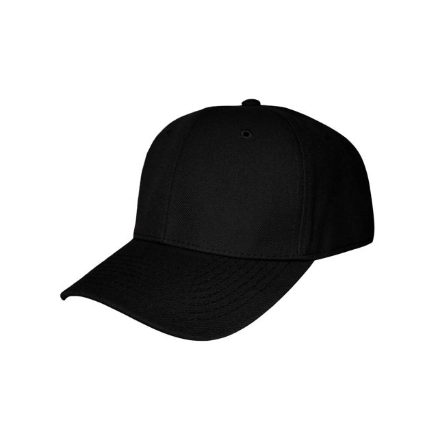 Casquette Ajustée Incurvée, Noire 7 5/8